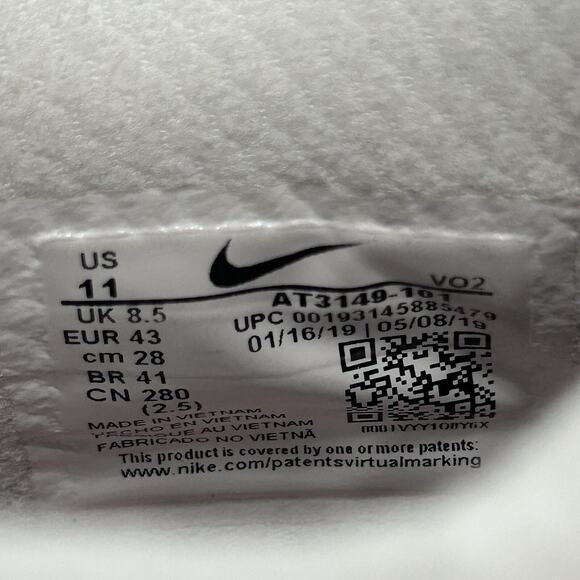 Nike Metcon 5 AMP White Tie Dye Pale Run Casual Low AT3149-101 womens size 11 - Picture 14 of 16